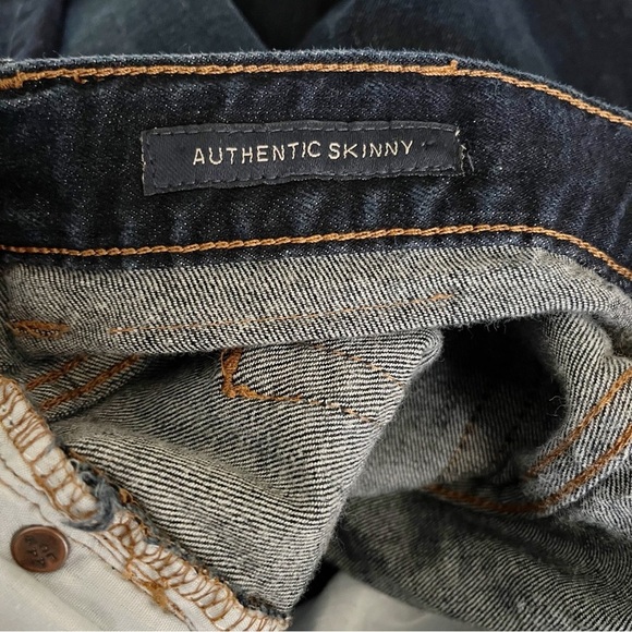 Lucky Brand Authentic Skinny Jeans Youth Men Size 20 Blue Dark Wash Stretch - Picture 6 of 7